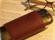 Leather glasses case-OROBIANCO