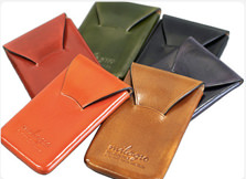 Tanning leather seamless business card case-Milagro