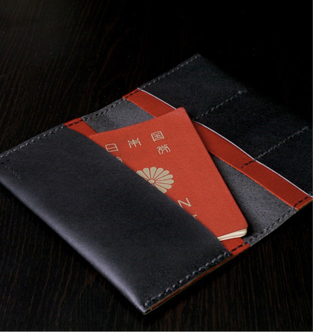 Passport case urushi black-KAKURA